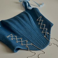 Nuevo Corsé Elegante para Mujer, Calidad Premium, Satén con Encaje y Cadenas Decorativas, Ecológico, Transpirable, Diseño Personalizado, Moldeador de Cuerpo, Nailon