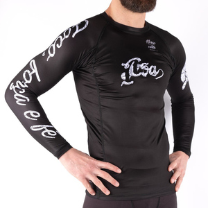 Rashguard unisexe à manches courtes de compression pour BJJ, protection solaire, séchage rapide, imprimé, écologique, pour hommes et femmes - Product Image 2