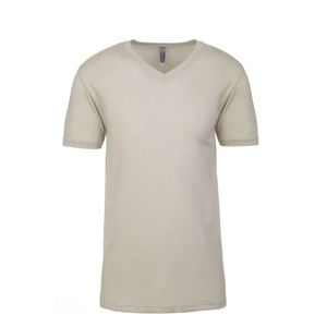 Camiseta ajustada con cuello en V para hombre de primera calidad 1x1 Baby Rib Cotton and Bamboo Fiber Camiseta con cuello en V para hombre - Product Image 3