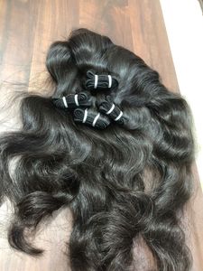 Paquetes ondulados de calidad superior del templo del sur de la India de primera calidad 100% DE EXPORTACIÓN DE 10 ''a 34'' En stock Proveedor de extensiones de cabello de un solo donante - Product Image 4