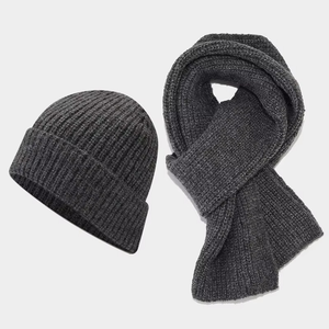 New Arrival Acrylic <b>Knitted</b> Winter Set for Adult 2-Piece Set Beanie <b>Scarf</b> for Daily Outdoor Wear Women Men Custom Logo Jacquard - Product Image 3