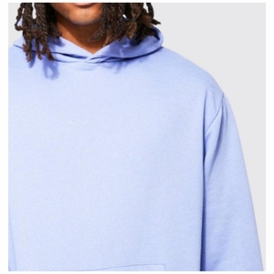 Vente en gros de sweats à capuche décontractés pour hommes avec étiquette personnalisée Patch en chenille brodé en détresse pour la saison d'automne - Product Image 4