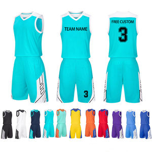 Ensemble de shorts de maillot de basket-ball, tissu respirant à séchage rapide, vente en gros - Product Image 2