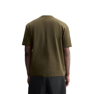 Camiseta de algodón 100% de gran tamaño para hombres y mujeres, diseño sólido, Impresión de logotipo personalizado, patrón en blanco informal de alta calidad, MOQ bajo en negro - Product Image 6