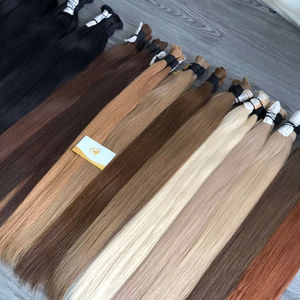 Venta caliente Vietnam extensiones de cabello virgen natural de alta calidad suave saludable cabello humano Rubio 100g Minh Khang cabello - Product Image 1