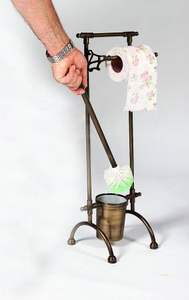 Porte-brosse de toilette en métal autoportant pour la décoration de la zone des toilettes, alliant utilité pratique et design élégant - Product Image 5