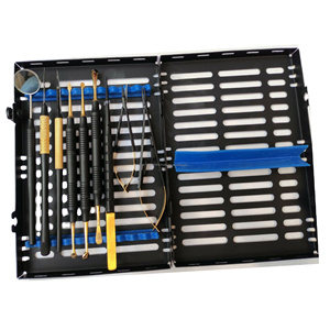 Kit de instrumentos de microcirugía oral dental con revestimiento negro de 11 piezas Fuente de alimentación manual de acero reutilizable maxilofacial y quirúrgico - Product Image 1