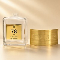 Autocollants en métal doré 24 carats avec logo en relief 3D, design tendance 2024, avec adhésifs, étiquettes en aluminium pour bouteilles