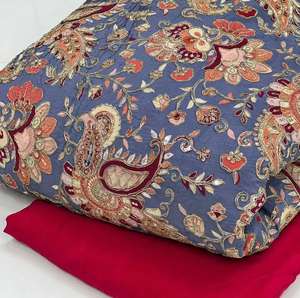 Tissu de crêpe naturel de qualité supérieure, motif Big Kerry, fortement brodé, teint, écologique, à séchage rapide, respirant, pour vêtements et sacs de mode - Product Image 4