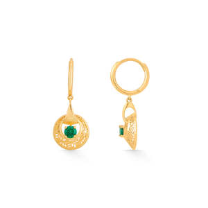 Pendientes de Oro de 18k con Perla, Diamante y Ópalo - Joyería de Fiesta con Diseño de Estrella y Luna - Product Image 5