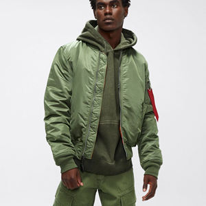 Veste bomber basique tendance pour homme, personnalisée, imperméable, coupe-vent, tissu de haute qualité, col montant, logo sur le devant - Product Image 6