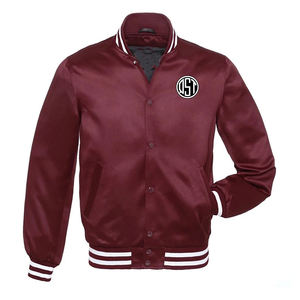 2025 chaqueta universitaria personalizada para hombre, chaqueta de lona de alta calidad con cuello levantado y capucha bordada, ropa de calle con logotipo personalizado para invierno - Product Image 1