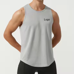 Men's Custom Sleeveless <b>Workout</b> <b>Tank</b> <b>Top</b> Quick Dry Fitness Shirt with Logo Print Option - Product Image 6