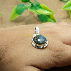 Colgante de Piedra Laborita Fuego Azul, Colgante de Plata de Ley 925, Colgante de Piedra Preciosa, Collar, Regalo de Joyería de Cumpleaños - Product Image 5