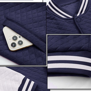 Veste universitaire unie vierge avec logo personnalisé pour hommes veste d'hiver Letterman vintage avec broderie personnalisée du fabricant OEM - Product Image 5