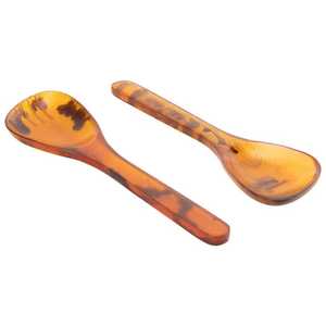 Juego de cuchara de resina con mango de madera de resina de menta, cubiertos, utensilios de cocina, vajilla, cuchara para ensalada Spork, herramientas para ensalada - Product Image 1
