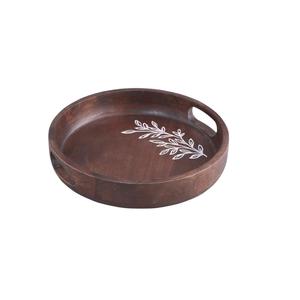 Plateau en bois élégant pour servir boissons repas collations-pour chevet bureau salle à manger ou fête mariage Diwali - Product Image 1