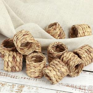 Braided water hyacinth napkin <b>rings</b> new arrival table banquet decoration <b>cheap</b> price napkins <b>ring</b> - Product Image 1