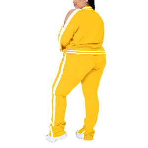 Chándal de talla grande con cremallera y estilo personalizado para mujer, conjunto de chándal de talla grande hecho a medida de la mejor calidad para mujer - Product Image 3