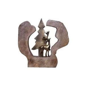 Adorno de token de regalo de mesa de metal brillante para reunión familiar de invierno y decoración festiva - Product Image 3