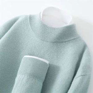 Suéter Ligero de Lana Merino para Hombre, Cuello Redondo, Suave y Transpirable, Tejido de Invierno, Fabricante OEM ODM de Marca Privada - Product Image 4