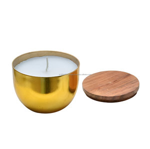 Best Quality Modern Style Gold Wood Lid Jar Candle in Low Price - Product Image 1