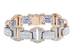 Diseñador clásico S925 plata con redondo Baguette Moissanite diamante pulsera para hombres boda desgaste - Product Image 1