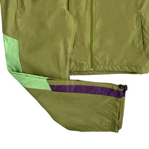 Costume coupe-vent en polyester léger imperméable pour hommes, costume coupe-vent d'extérieur avec logo personnalisé - Product Image 3