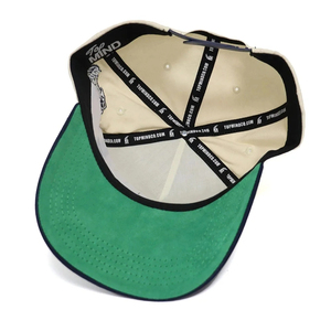 100% coton recyclé toile lourde 5 panneaux casquette de Baseball incurvée à carreaux logo brodé personnalisé casquette de sport affaires - Product Image 5