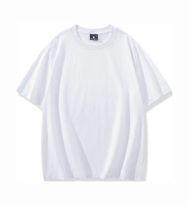 T-shirt à manches courtes pour homme en coton 100% tricoté personnalisé, blanc et noir, avec tissu doux et respirant et impression de logo - Product Image 4