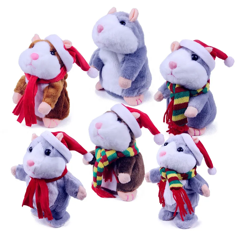 15 CENTIMETRI di Alta Cute Baby Giocattoli di Peluche Morbido Peluche Elettrico parlare x criceto animali Divertente Farcito talking hamster