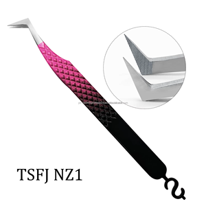 Pinzas de Precisión para Cejas con Punta Curva de Acero Inoxidable de Grado Médico, Mango Cómodo, Fabricante OEM para Depilación y Belleza - Product Image 6