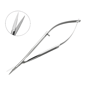 Ciseaux à cuticules droits et fins en acier inoxydable de haute qualité, micro-spring, pour droitiers, coupe-ongles, ciseaux à sourcils - Product Image 1