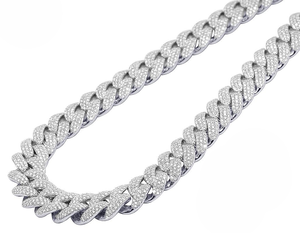 Personnalisé Vvs Rond Moissanite Diamant Rond Entièrement Glacé Hip Hop S925 Collier En Argent Chaîne Cubaine Fine Jewelry Hommes - Product Image 2