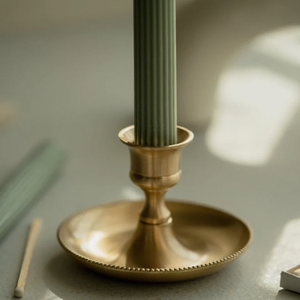 Bougeoir en laiton, support à bougie fait à la main pour la décoration de Noël, bougeoir en métal - Product Image 1