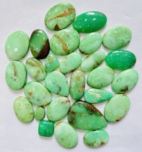 คุณภาพสูง chrysoprase Cabochon ธรรมชาติทุกขนาดผสมรูปร่างหลวม Agate เครื่องประดับทำหิน chrysoprase อัญมณีหลวม, - Product Image 1