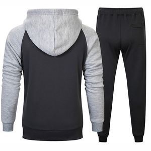Nuevo Conjunto Deportivo de Otoño Invierno para Hombre, Sudadera con Capucha y Cremallera + Pantalones, Estampado Sólido, Transpirable, de Forro Polar, Ropa Deportiva Informal de Alta Calidad - Product Image 6