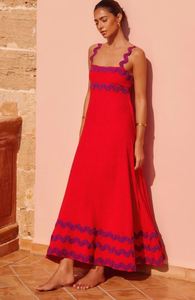 Robe longue décontractée d'été 2026 pour femme en lin et coton doux, broderie ukrainienne, style bohème, idéale pour les vacances - Product Image 4