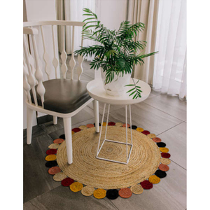 พรมปอกระเจาทำด้วยมือสไตล์อินเดียที่ทันสมัยมี100% กำหนดขนาดและชุดหลากสีตามธรรมชาติ - Product Image 3