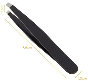 Pinzas para cejas inclinadas de acero inoxidable con logotipo personalizado de primera calidad, herramienta de maquillaje para depilación reutilizable ligera, excelente servicio OEM - Product Image 5