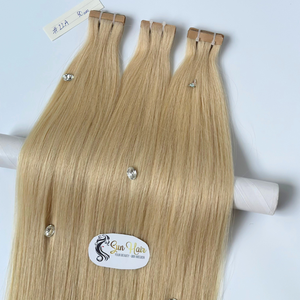 บริษัทซันแฮร์ ดับเบิ้ลดรอน ไวท์บลอนด์ เรมี่แฮร์ เทปติดผม คิวติเคิลเรียงเส้น ผมแท้เวียดนาม ต่อผมแบบเทป ฮูมาโน คาเบลโล - Product Image 6