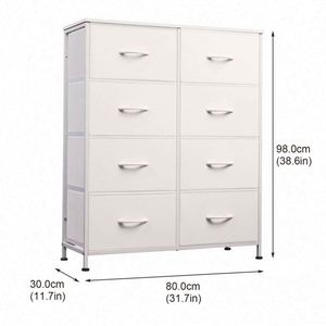 8 Drawer Dresser Fabric Storage Cabinet 80x30x98cm Bedroom Furniture Organizer Vietnam - Product Image 3