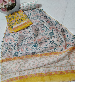 Telas estampadas con pantalla de seda hechas a medida, en colores pastel, ideal para uso en la fabricación de ropa y textiles para el hogar - Product Image 3