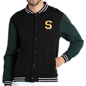 Veste universitaire en coton sur mesure pour hommes, vestes personnalisées pour lycée, broderie, fermeture à boutons, printemps, sports - Product Image 2
