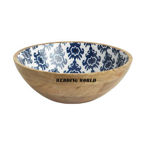 Tazón de chocolate de madera de diseñador de lujo Tazón dulce decorativo de la mejor calidad Tazón de chocolate de madera al por mayor de forma redonda - Product Image 4