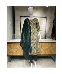 Nuevo Vestido camisero de seda y rayón bordado para mujer, manga larga, Shalwar Kameez pakistaní para Bodas de fiesta, estilo indio - Product Image 5