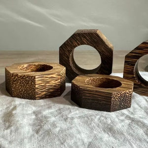 Anillo para Servilletas de Madera, Hecho a Mano, Ecológico, Decoración de Mesa de Comedor para el Hogar, Cocina, Restaurante, Bodas, Eventos y Fiestas - Product Image 1