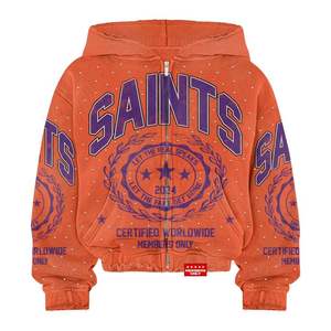 Sweat-shirts à capuche surdimensionnés à fermeture éclair pour l'hiver 2026, coton/polyester, haute qualité, personnalisable pour hommes - Product Image 1