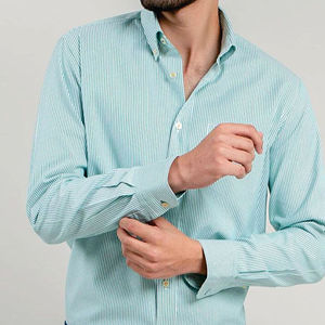 Camisa de lino 100% para hombre, camisa de manga larga de lino puro, vestido informal ajustado para hombre, camisas de verano, camisas casuales cómodas para hombre - Product Image 2