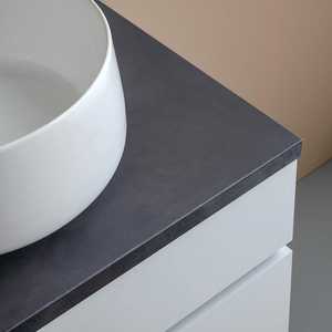 Shanghai 60cm Wall-Hung Bathroom Cabinet <b>White</b> <b>Drawer</b> and Anthracite Top Modern Bathroom <b>Sets</b> - Product Image 3